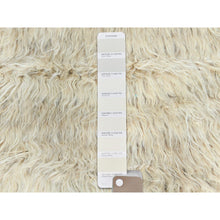 Load image into Gallery viewer, 2&#39;7&quot;x10&#39;1&quot; Beige, Shag Flokati Greek Style, Undyed Natural Wool Hand Knotted, Runner Oriental Rug FWR495438