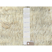 Load image into Gallery viewer, 2&#39;6&quot;x10&#39; Beige, Undyed Natural Wool Hand Knotted, Shag Flokati Greek Style, Runner Oriental Rug FWR495444
