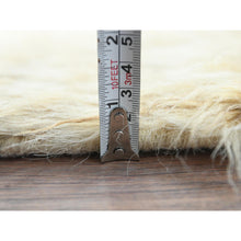Load image into Gallery viewer, 2&#39;6&quot;x10&#39; Beige, Undyed Natural Wool Hand Knotted, Shag Flokati Greek Style, Runner Oriental Rug FWR495444