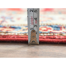Load image into Gallery viewer, 2&#39;8&quot;x39&#39;1&quot; Rich Red, Afghan Super Kazak with Large Medallions, Vegetable Dyes Dense Weave, Soft Wool Hand Knotted, XL Runner Oriental Rug FWR495642