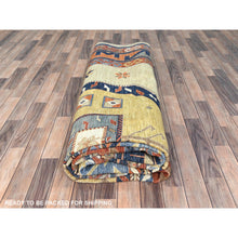 Load image into Gallery viewer, 10&#39;2&quot;x13&#39;6&quot; Light Green, Extra Soft Wool Hand Knotted, Armenian Inspired Caucasian Design 200 KPSI, Vegetable Dyes Dense Weave, Oriental Rug FWR495678