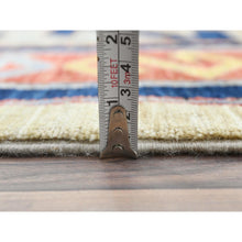 Load image into Gallery viewer, 10&#39;2&quot;x13&#39;6&quot; Light Green, Extra Soft Wool Hand Knotted, Armenian Inspired Caucasian Design 200 Kpsi, Vegetable Dyes Dense Weave, Oriental Rug FWR495678