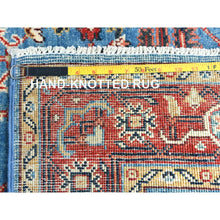 Load image into Gallery viewer, 3&#39;10&quot;x5&#39;10&quot; Ivory, New Persian Ardabil with Block Design, Pure Wool, Hand Knotted, Oriental Rug FWR525648