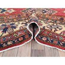 Load image into Gallery viewer, 7&#39;10&quot;x10&#39;6&quot; Coral Red, Natural Dyes Densely Woven, Natural Wool Hand Knotted, Afghan Super Kazak With Geometric Medallions, Oriental Rug FWR495840