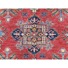 Load image into Gallery viewer, 7&#39;10&quot;x10&#39;6&quot; Coral Red, Natural Dyes Densely Woven, Natural Wool Hand Knotted, Afghan Super Kazak With Geometric Medallions, Oriental Rug FWR495840