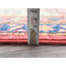 Load image into Gallery viewer, 7&#39;10&quot;x10&#39;6&quot; Coral Red, Natural Dyes Densely Woven, Natural Wool Hand Knotted, Afghan Super Kazak With Geometric Medallions, Oriental Rug FWR495840