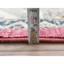 Load image into Gallery viewer, 6&#39;x9&#39;1&quot; Rouge Pink, Natural Dyes Densely Woven, Organic Wool Hand Knotted, Afghan Super Kazak With Large Medallion, Oriental Rug FWR495864