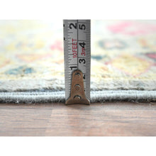 Load image into Gallery viewer, 9&#39;9&quot;x14&#39;1&quot; Silver Blue, Afghan Super Kazak With Elephant Feet Design, Natural Dyes Densely Woven, Pure Wool Hand Knotted, Oriental Rug FWR495936