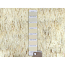 Load image into Gallery viewer, 12&#39;1&quot;x12&#39;1&quot; Beige, Shag Flokati Greek Style, Undyed Natural Wool Hand Knotted, Round Oriental Rug FWR495948