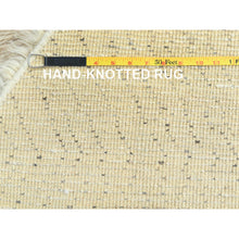 Load image into Gallery viewer, 12&#39;1&quot;x12&#39;1&quot; Beige, Shag Flokati Greek Style, Undyed Natural Wool Hand Knotted, Round Oriental Rug FWR495948