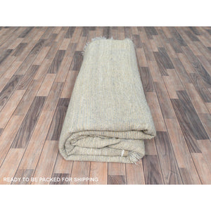8'x9'9" Blueish Gray, Shag Flokati Greek Style, Undyed Natural Wool Hand Knotted, Oriental Rug FWR495960