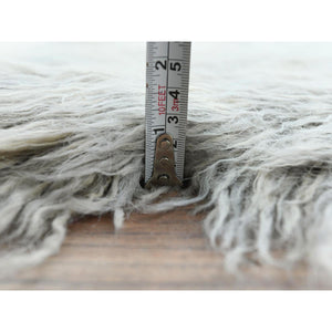 8'x9'9" Blueish Gray, Shag Flokati Greek Style, Undyed Natural Wool Hand Knotted, Oriental Rug FWR495960