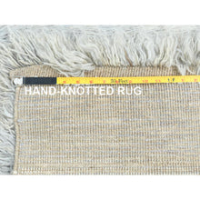 Load image into Gallery viewer, 8&#39;x9&#39;9&quot; Blueish Gray, Shag Flokati Greek Style, Undyed Natural Wool Hand Knotted, Oriental Rug FWR495960