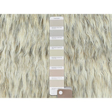 Load image into Gallery viewer, 7&#39;7&quot;x9&#39;10&quot; Gray, Undyed Natural Wool Hand Knotted, Shag Flokati Greek Style, Oriental Rug FWR495966