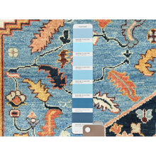 Load image into Gallery viewer, 8&#39;x9&#39;6&quot; Coral Orange, Afghan Peshawar with Large Medallion Heriz Design Vegetable Dyes, 100% Wool Hand Knotted, Oriental Rug FWR496056