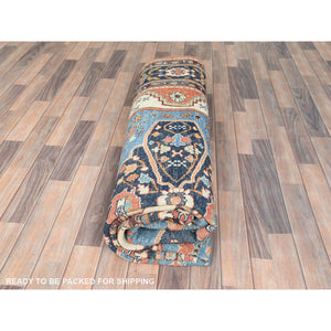 8'x9'6" Coral Orange, Afghan Peshawar with Large Medallion Heriz Design Vegetable Dyes, 100% Wool Hand Knotted, Oriental Rug FWR496056