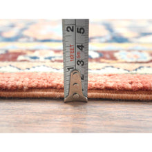 Load image into Gallery viewer, 8&#39;x9&#39;6&quot; Coral Orange, Afghan Peshawar with Large Medallion Heriz Design Vegetable Dyes, 100% Wool Hand Knotted, Oriental Rug FWR496056