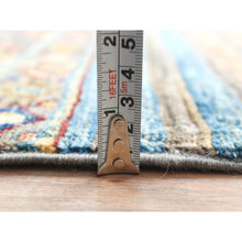 Load image into Gallery viewer, 9&#39;10&quot;x13&#39;2&quot; Colorful, Afghan Super Kazak with Khorjin Design, Natural Dyes, Organic Wool, Hand Knotted, Oriental Rug FWR496122