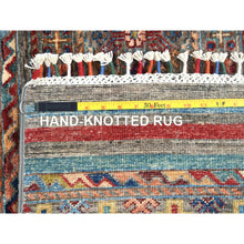 Load image into Gallery viewer, 9&#39;10&quot;x13&#39;2&quot; Colorful, Afghan Super Kazak With Khorjin Design, Natural Dyes, Organic Wool, Hand Knotted, Oriental Rug FWR496122
