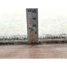 Load image into Gallery viewer, 9&#39;1&quot;x12&#39; Misty Gray, Afghan Peshawar With Khotan Design, Stone Washed, Soft Wool, Hand Knotted, Oriental Rug FWR496212