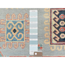 Load image into Gallery viewer, 7&#39;9&quot;x10&#39;8&quot; Ash Gray, Special Kazak With All Over Medallions Natural Dyes, 100% Wool Hand Knotted, Oriental Rug FWR496236