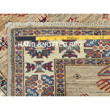 Load image into Gallery viewer, 2&#39;7&quot;x13&#39;6&quot; Chamomile, Afghan Super Kazak Natural Dyes Densely Woven, Soft Wool Hand Knotted, Runner Oriental Rug FWR496326