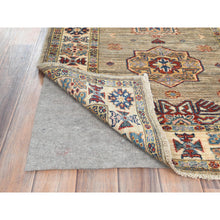 Load image into Gallery viewer, 2&#39;10&quot;x8&#39;3&quot; Ecru Color, 100% Wool Hand Knotted, Afghan Super Kazak, Natural Dyes Densely Woven, Runner Oriental Rug FWR496416