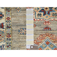 Load image into Gallery viewer, 2&#39;10&quot;x8&#39;3&quot; Ecru Color, 100% Wool Hand Knotted, Afghan Super Kazak, Natural Dyes Densely Woven, Runner Oriental Rug FWR496416