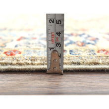 Load image into Gallery viewer, 2&#39;10&quot;x8&#39;3&quot; Ecru Color, 100% Wool Hand Knotted, Afghan Super Kazak, Natural Dyes Densely Woven, Runner Oriental Rug FWR496416