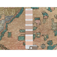 Load image into Gallery viewer, 3&#39;x4&#39;5&quot; Cafe Au Lait Brown, Sheared Low, Worn Wool, Hand Knotted, Bohemian Vintage Persian Tabriz, Oriental Rug FWR496728