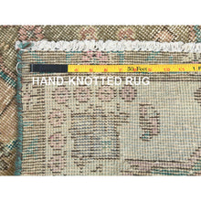 Load image into Gallery viewer, 3&#39;x4&#39;5&quot; Cafe Au Lait Brown, Sheared Low, Worn Wool, Hand Knotted, Bohemian Vintage Persian Tabriz, Oriental Rug FWR496728