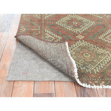 Load image into Gallery viewer, 3&#39;x5&#39;5&quot; Burnt Umber Brown, Bohemian Vintage Persian Baluch, Sheared Low, Worn Wool, Hand Knotted Oriental Rug FWR496836