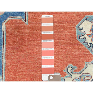 9'1"x11'8" Burnt Orange, Afghan Peshawar With Bakshaish Design Vegetable Dyes, 100% Wool Hand Knotted, Oriental Rug FWR496944
