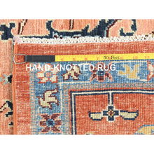 Load image into Gallery viewer, 8&#39;9&quot;x11&#39;8&quot; Pastel Orange, Afghan Peshawar with Serapi Heriz Medallion Design Vegetable Dyes, Natural Wool Hand Knotted, Oriental Rug FWR497256