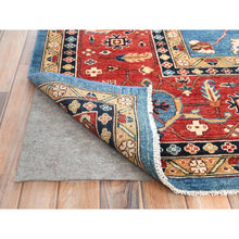 Load image into Gallery viewer, 9&#39;10&quot;x13&#39;6&quot; Carolina Blue, Afghan Peshawar With All Over Heriz Design, Natural Dyes, Pure Wool, Hand Knotted, Oriental Rug FWR497274