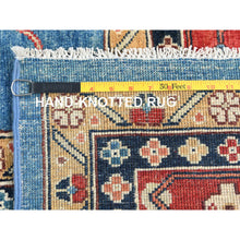 Load image into Gallery viewer, 9&#39;10&quot;x13&#39;6&quot; Carolina Blue, Afghan Peshawar With All Over Heriz Design, Natural Dyes, Pure Wool, Hand Knotted, Oriental Rug FWR497274