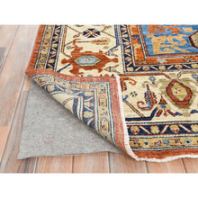 Load image into Gallery viewer, 9&#39;x11&#39;9&quot; Air Force Blue, Serapi Heriz Design 200 Kpsi, Natural Dyes Densely Woven, Soft Wool Hand Knotted, Oriental Rug FWR497280