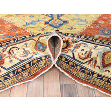 Load image into Gallery viewer, 9&#39;x11&#39;9&quot; Air Force Blue, Serapi Heriz Design 200 Kpsi, Natural Dyes Densely Woven, Soft Wool Hand Knotted, Oriental Rug FWR497280
