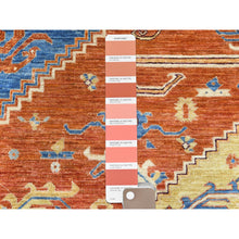 Load image into Gallery viewer, 9&#39;x11&#39;9&quot; Air Force Blue, Serapi Heriz Design 200 Kpsi, Natural Dyes Densely Woven, Soft Wool Hand Knotted, Oriental Rug FWR497280