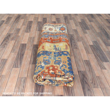 Load image into Gallery viewer, 9&#39;x11&#39;9&quot; Air Force Blue, Serapi Heriz Design 200 Kpsi, Natural Dyes Densely Woven, Soft Wool Hand Knotted, Oriental Rug FWR497280