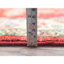 Load image into Gallery viewer, 2&#39;10&quot;x11&#39;7&quot; Fire Brick, Afghan Super Kazak With Geometric Medallions Natural Dyes, Dense Weave, Extra Soft Wool, Hand Knotted, Runner Oriental Rug FWR497430