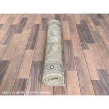 Load image into Gallery viewer, 2&#39;10&quot;x4&#39;10&quot; Beige, Afghan Peshawar With All Over Heriz Design, Natural Dyes, Natural Wool, Hand Knotted, Oriental Rug FWR497508