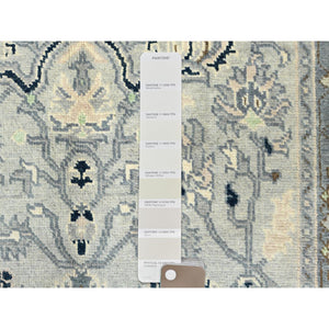 2'10"x4'10" Beige, Afghan Peshawar With All Over Heriz Design Natural Dyes, Organic Wool, Hand Knotted, Oriental Rug FWR497514
