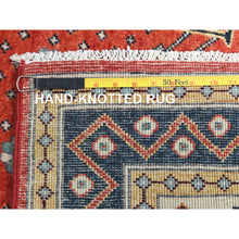Load image into Gallery viewer, 4&#39;x5&#39;9&quot; Imperial Red, Special Kazak With Large Medallion, Natural Dyes, Organic Wool, Hand Knotted, Oriental Rug FWR497694