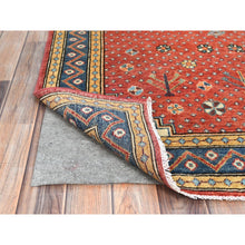 Load image into Gallery viewer, 4&#39;x5&#39;9&quot; Imperial Red, Special Kazak With Medallion Design Natural Dyes, 100% Wool Hand Knotted, Oriental Rug FWR497700