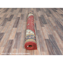 Load image into Gallery viewer, 4&#39;x5&#39;9&quot; Imperial Red, Special Kazak With Medallion Design Natural Dyes, 100% Wool Hand Knotted, Oriental Rug FWR497700