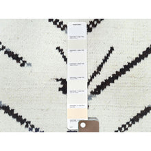 Load image into Gallery viewer, 10&#39;x14&#39;4&quot; Ivory, Moroccan Berber Influence With Serrated Pattern, Natural Dyes, Extra Soft Wool Hand Knotted, Oriental Rug FWR497718