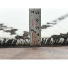 Load image into Gallery viewer, 10&#39;x14&#39;4&quot; Ivory, Moroccan Berber Influence With Serrated Pattern, Natural Dyes, Extra Soft Wool Hand Knotted, Oriental Rug FWR497718