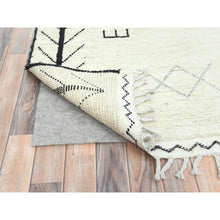 Load image into Gallery viewer, 9&#39;3&quot;x12&#39;6&quot; Ivory, Ben Ourain Moroccan Berber Influence Design, Natural Dyes, Natural Wool, Hand Knotted Oriental Rug FWR497760