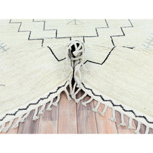 Load image into Gallery viewer, 9&#39;3&quot;x12&#39;6&quot; Ivory, Ben Ourain Moroccan Berber Influence Design, Natural Dyes, Natural Wool, Hand Knotted Oriental Rug FWR497760